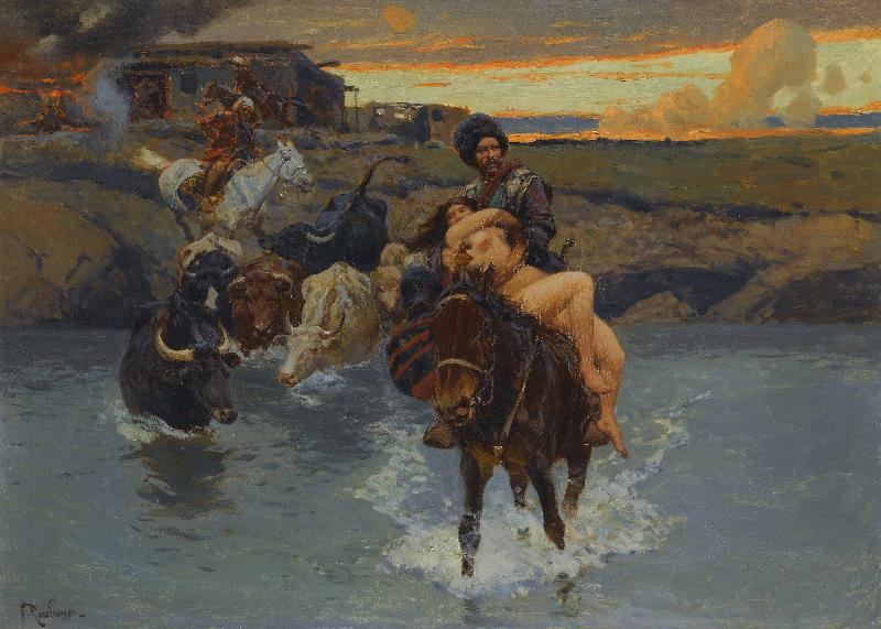 Franz Roubaud The Kidnapping oil painting image